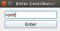 Interface to specify contributor name